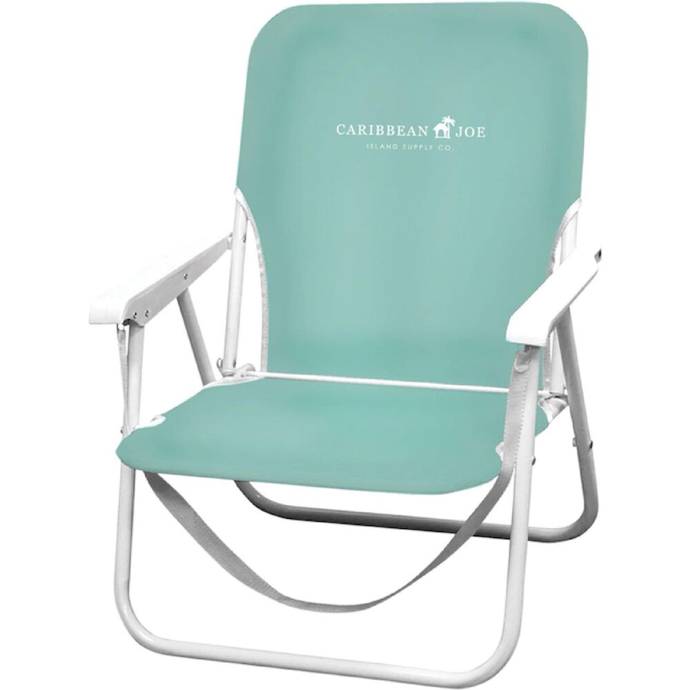 Caribbean Joe Folding Beach Chair Mint 1 Position Portable Camping w/ Carry